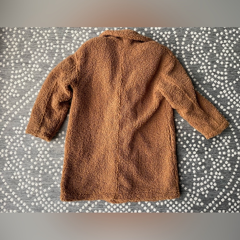 A New Day Teddy Bear Fuzzy Brown Jacket XL NEW Sherpa Parka Christmas Holiday - Picture 3 of 12